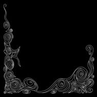 Abstract frame - elegant black and white pinstripes