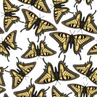 seamless pattern with butterflies N36
