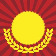 Red rays background and retro vintage badges Illustration EPS10