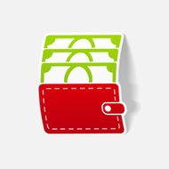 realistic design element purse money N45