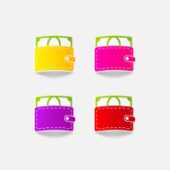 realistic design element purse money N46
