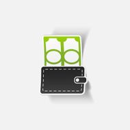 realistic design element purse money N47