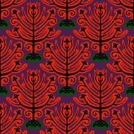 Suzani vector ethnic pattern with Kazakh motifs N6