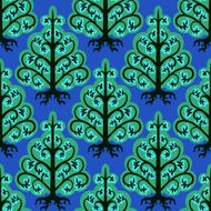 Suzani vector ethnic pattern with Kazakh motifs N8