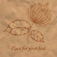 Graphic flower on paper eps10