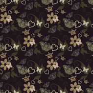 black wallpaper in old style N38