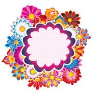 Colorful floral greeting card