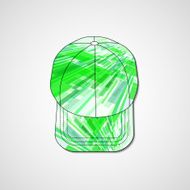 Abstract illustration on peaked cap N89