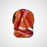 Abstract illustration on peaked cap N91