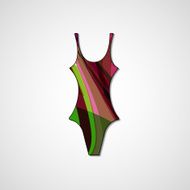 female swimsuit isolated on white background N5