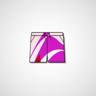 Abstract illustration on shorts N107