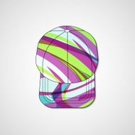 Abstract illustration on peaked cap N92