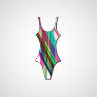 female swimsuit isolated on white background N6
