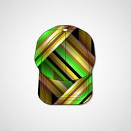 Abstract illustration on peaked cap N93