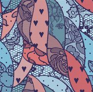 Lace seamless pattern with flowers N91