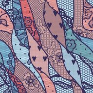 Lace seamless pattern with flowers N92