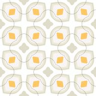 Pattern with bold stylized flowers in 1970s style N4