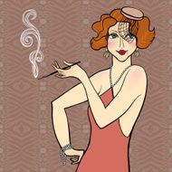 Redhead flapper girl