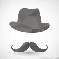 Vector abstract triangles hipster mustache