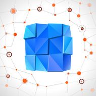 Abstract geometric mosaic rectangle