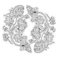 Hand Drawn Paisley ornament N3