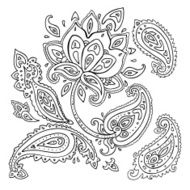 Hand Drawn Paisley ornament N4