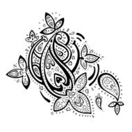 Hand Drawn Paisley ornament N5
