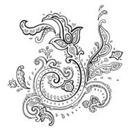Hand Drawn Paisley ornament N6