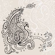 Hand Drawn Paisley ornament N7