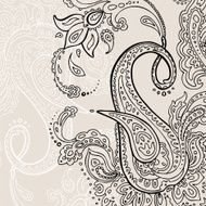 Hand Drawn Paisley ornament N9