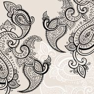 Hand Drawn Paisley ornament N10