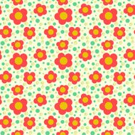 Simple floral pattern with poppies