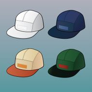 Set of 5-panel caps snapbacks
