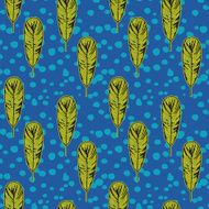pop art fifties pattern with feathers vector