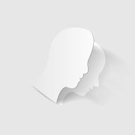 Man head paper cut N3