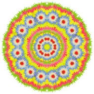Lace ornament watercolor marble round doily ornamental flower N2