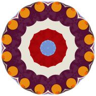 Lace ornament watercolor marble round doily ornamental flower N3