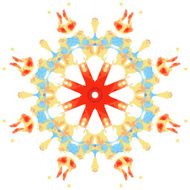Lace ornament watercolor marble round doily ornamental flower N5