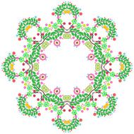 Lace ornament round doily geometric flower pattern floral holiday N3