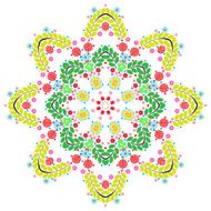 Lace ornament round doily geometric flower pattern floral holiday N4
