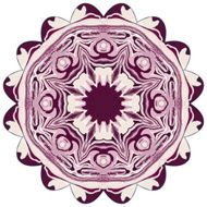 Lace ornament watercolor marble round doily ornamental flower N15