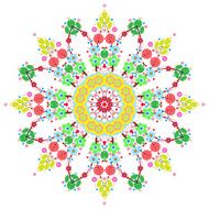 Lace ornament round doily geometric flower pattern floral holiday N6