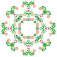 Lace ornament round doily geometric flower pattern floral holiday N7