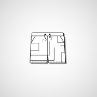 Abstract illustration on shorts N111