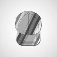 Abstract illustration on peaked cap N96