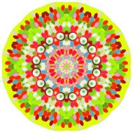 Lace ornament watercolor marble round doily ornamental flower N22