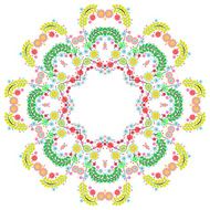 Lace ornament round doily geometric flower pattern floral holiday N8