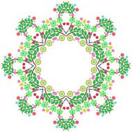 Lace ornament round doily geometric flower pattern floral holiday N10