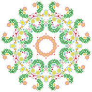 Lace ornament round doily geometric flower pattern floral holiday N11