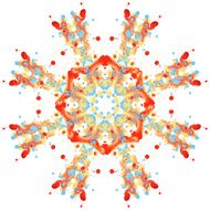 Lace ornament watercolor marble round doily ornamental flower N24